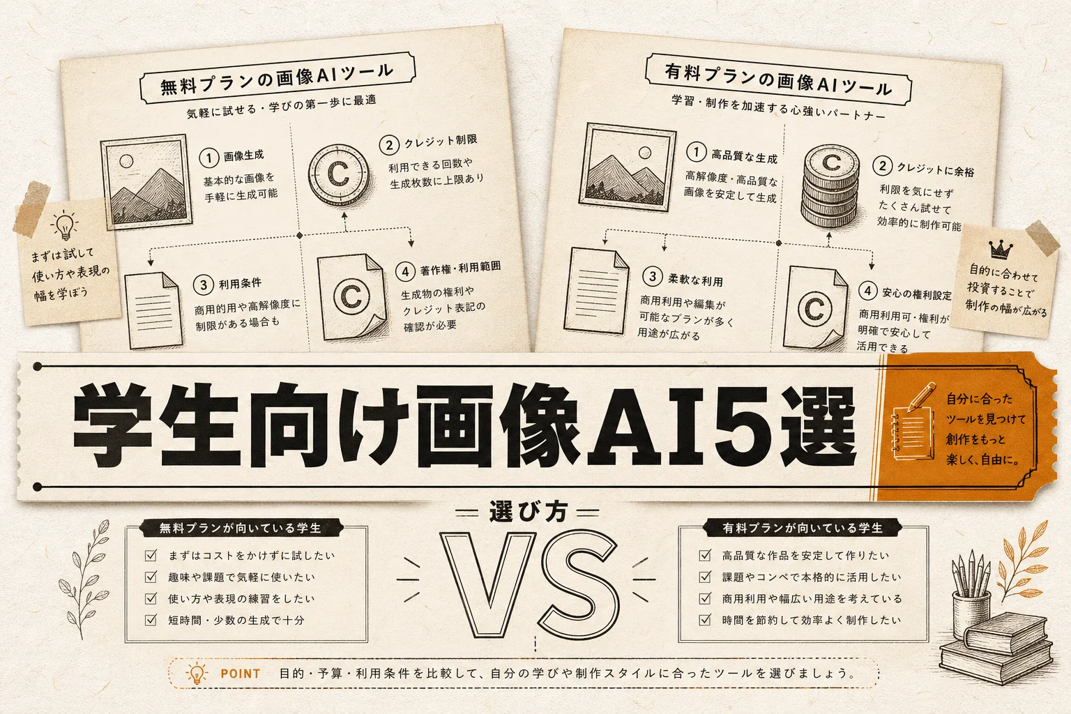学生の画像作成AI 5選 月3,000円以内で始める選び方 (2026年版)