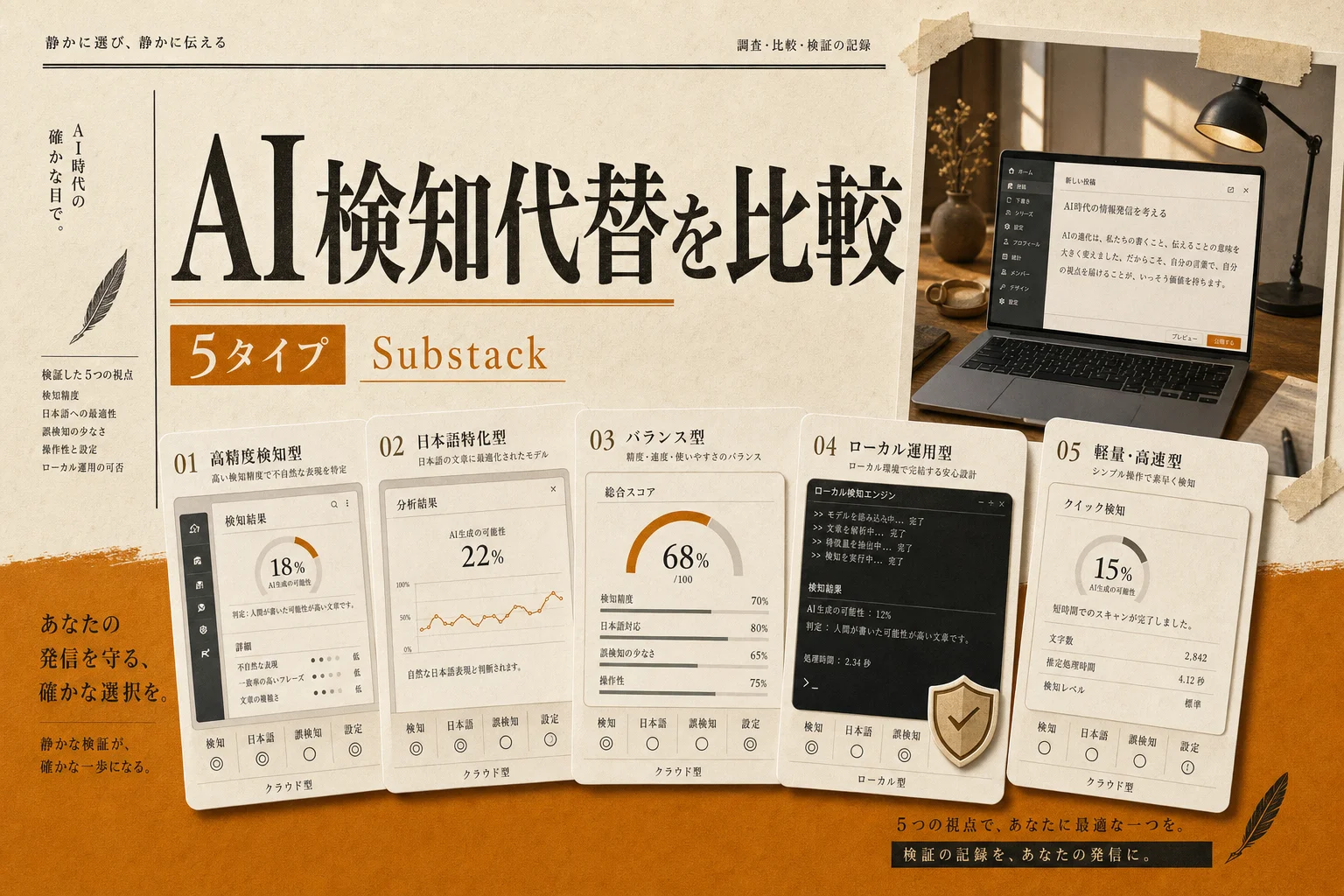 Substack AI Detectionの代替を5タイプで比較｜無料・日本語・オープンソース (2026年版)