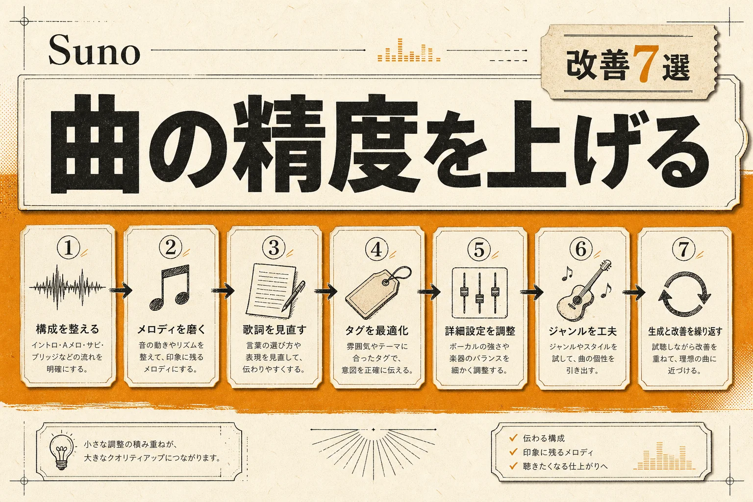 Sunoの精度が低いと感じたら試す7つのプロンプト改善と設定見直し