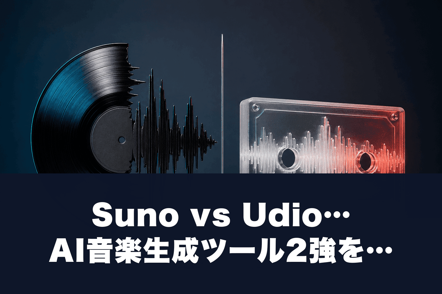 【2026年最新】Suno vs Udio｜AI音楽生成ツール2強を音質・操作性・料金で徹底比較