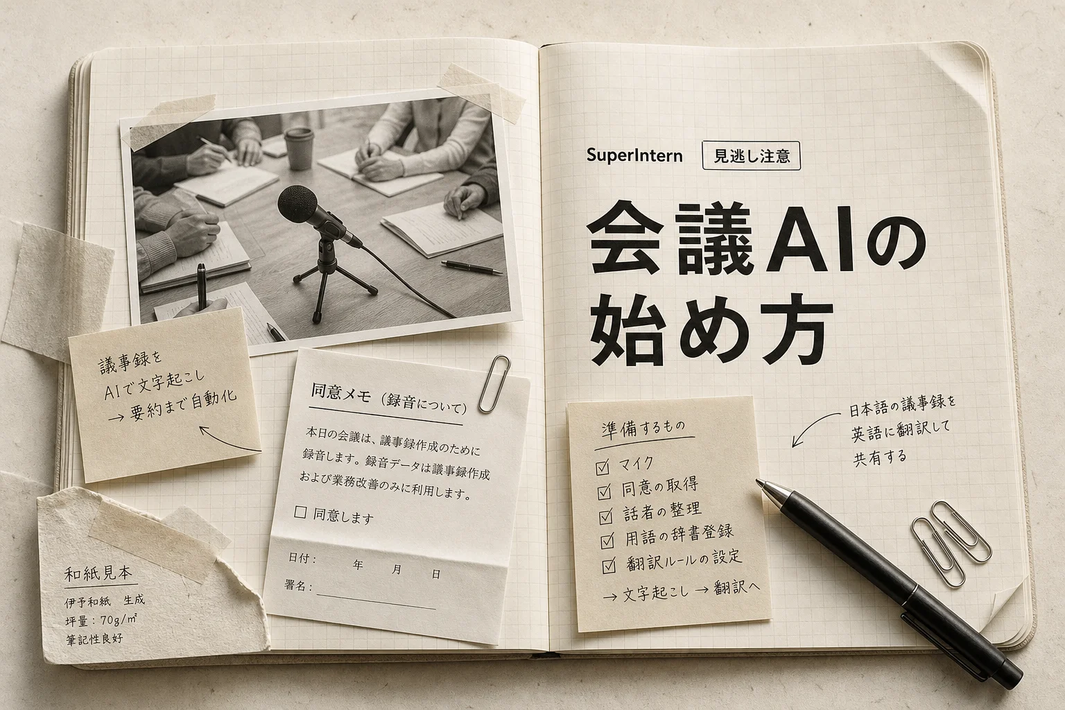 SuperIntern（スーパーインターン）の使い方と料金｜Botなしの会議AIを無料で始める手順 (2026年版)