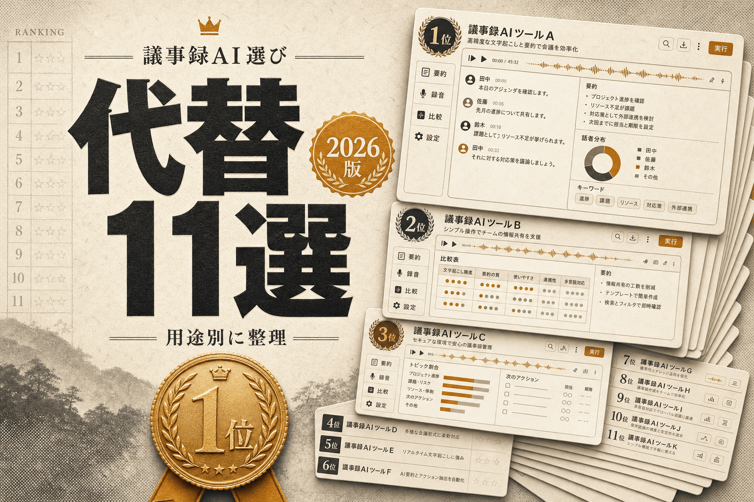 Tactiq 代替11選 — 無料・日本語・オープンソースで選ぶ乗り換え先 (2026年版)