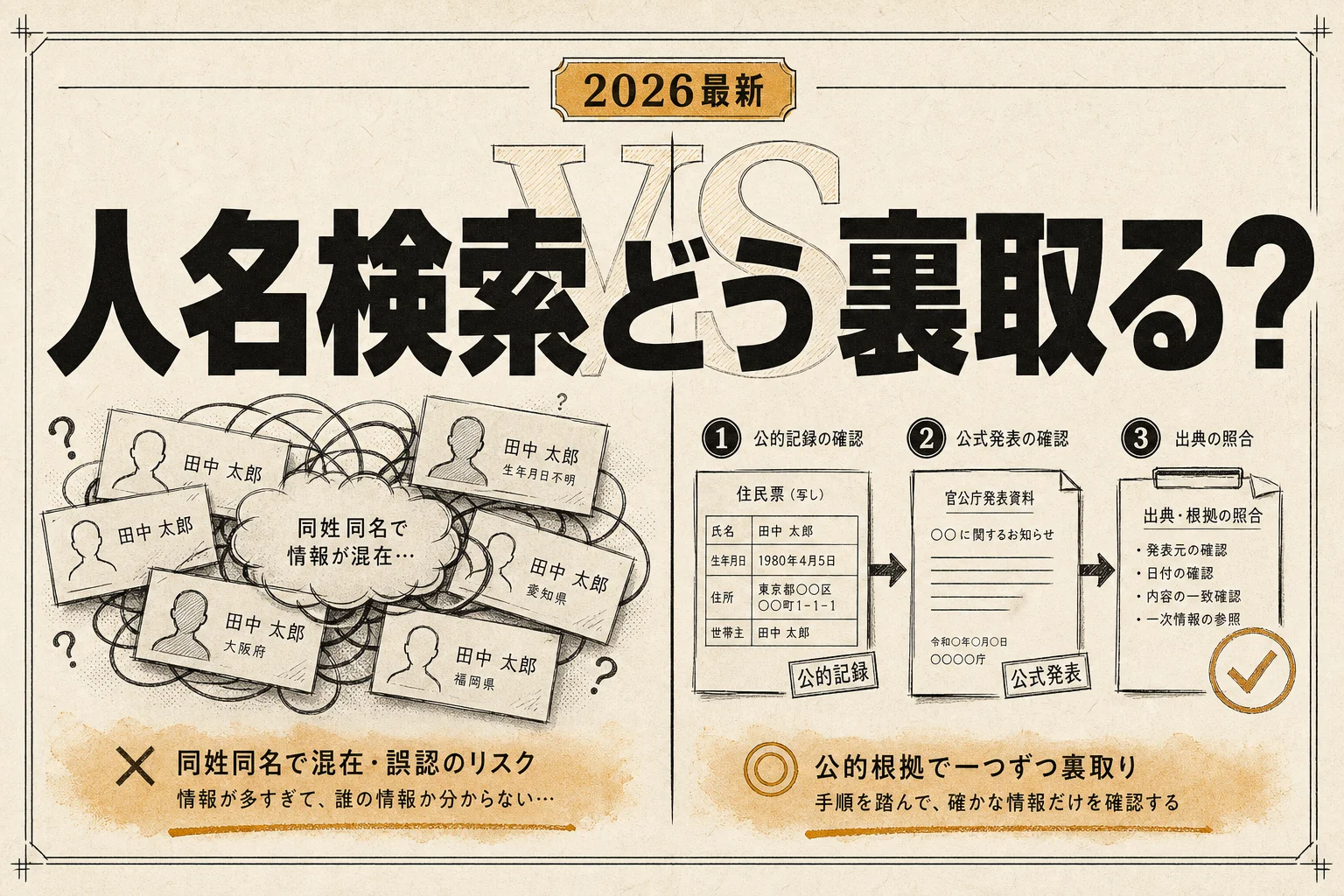 人名で検索しても情報が出ないときの調べ方とAI活用法（2026年版）