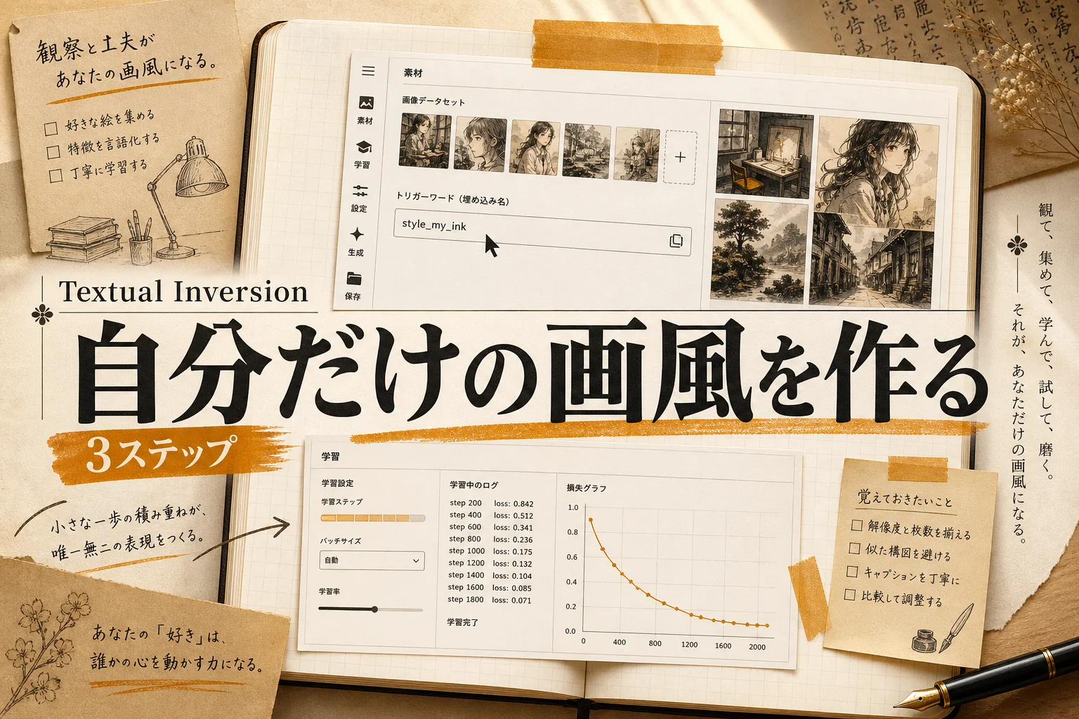 Textual Inversionとは？LoRAとの違いと自作手順をやさしく解説