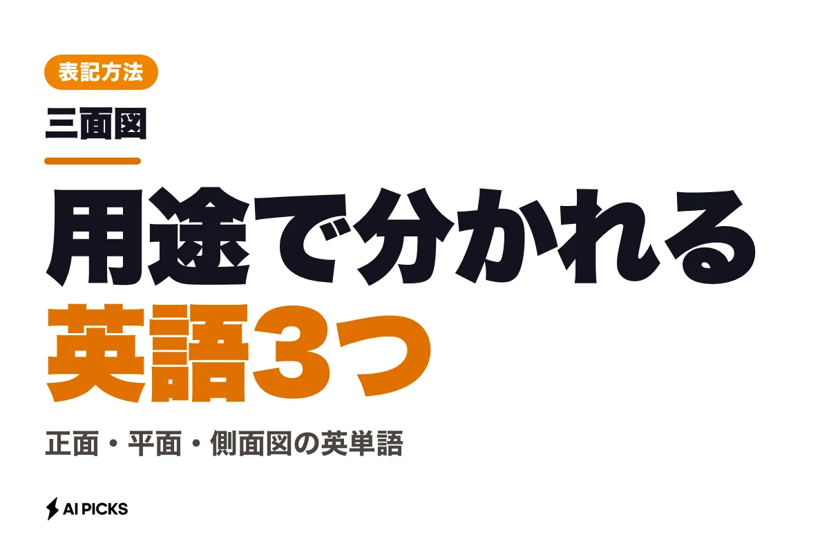 三面図の英語表現3つと各視点の英単語｜製図・3Dモデリングでの表記方法