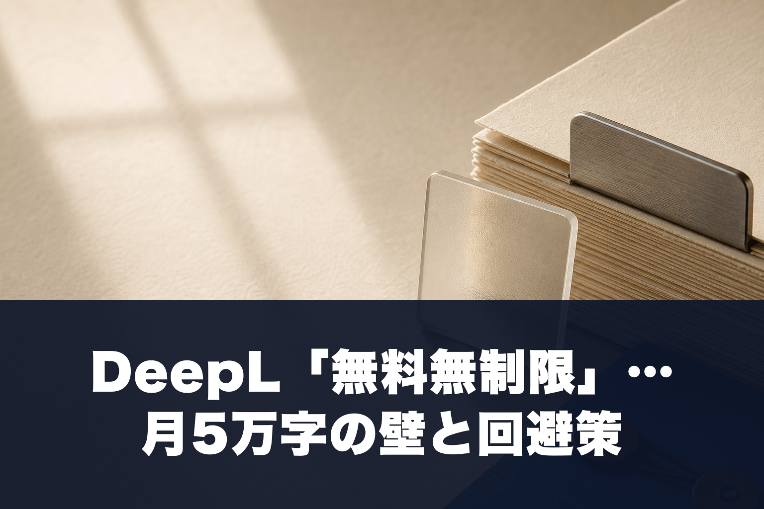 【2026年最新】DeepL「無料無制限」は本当か？月5万字の壁と回避策