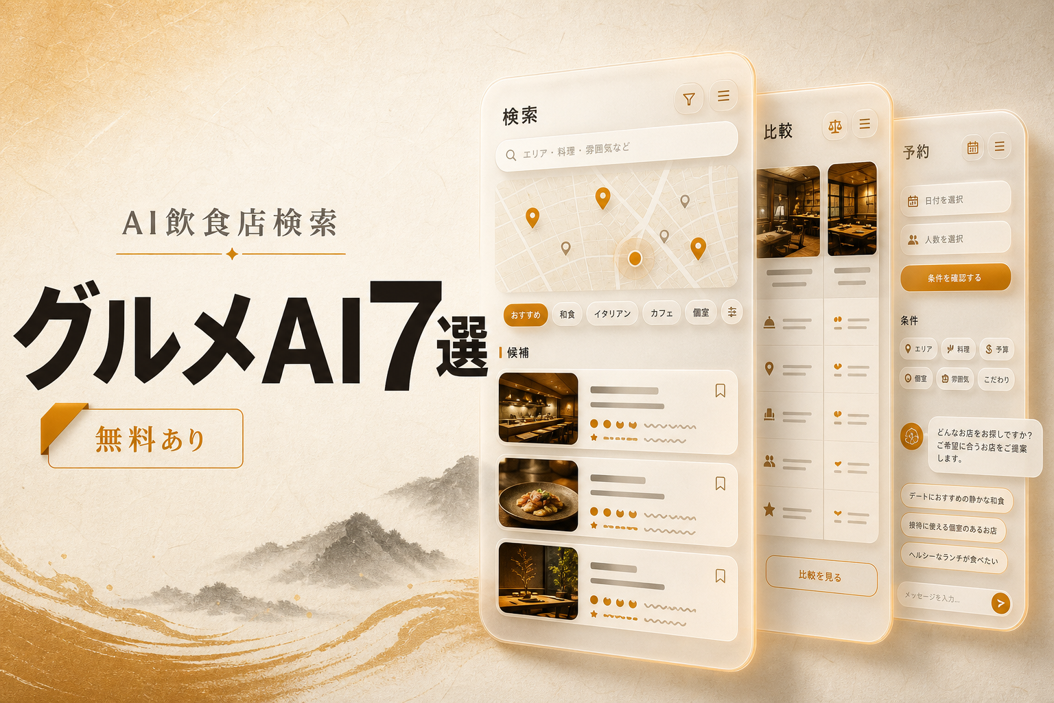 UMAME!の代替7選｜無料でAIがお店を選ぶ日本語サービスの選び方