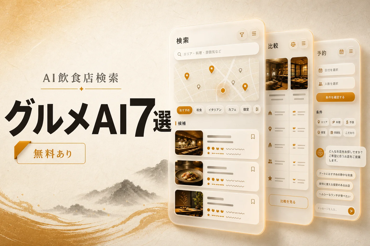 UMAME!の代替7選｜無料でAIがお店を選ぶ日本語サービスの選び方