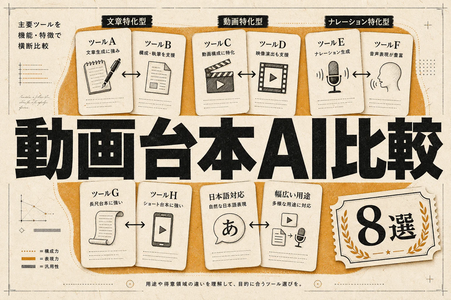 動画台本AIツール比較8選 日本語対応と料金の選び方 (2026年版)