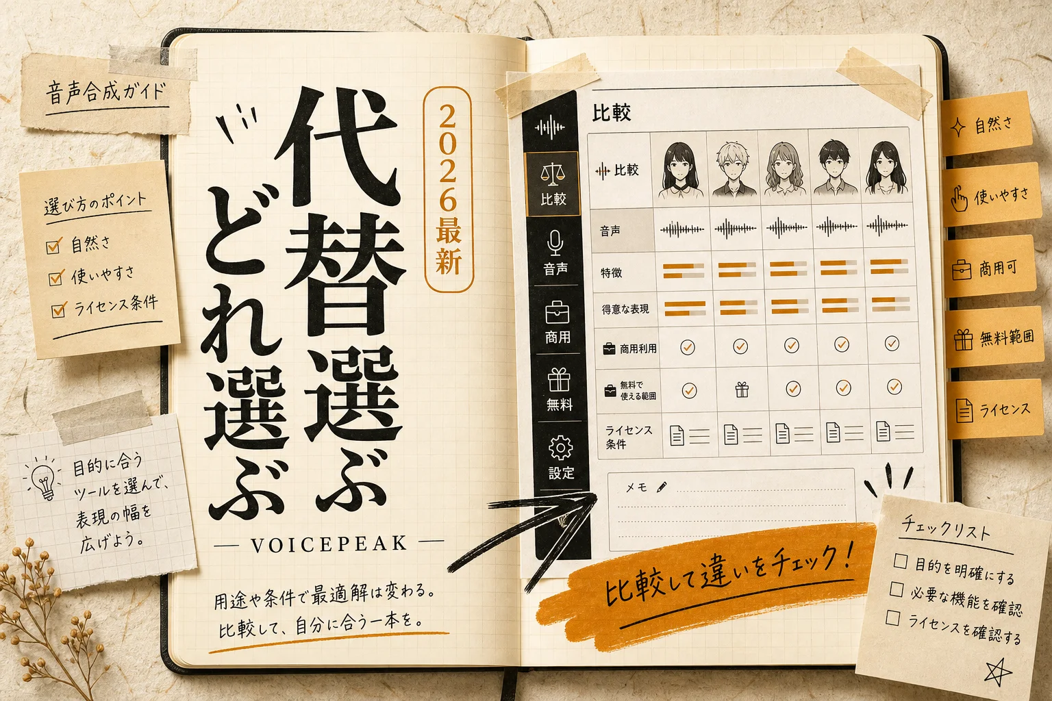 VOICEPEAKの代替はこれ｜無料・日本語・オープンソースで選ぶ (2026年版)