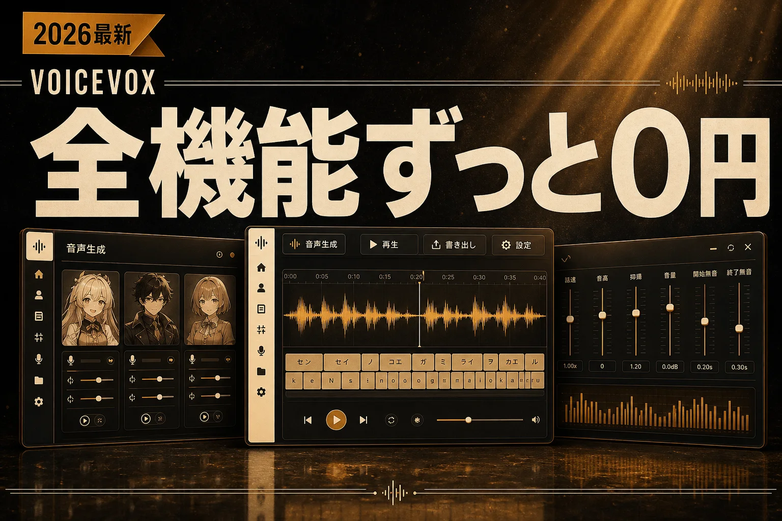 VOICEVOXの無料トライアルは不要、0円で全機能・登録もクレカも無し (2026年版)