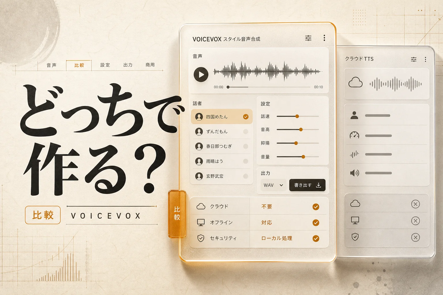 VOICEVOXとGeminiを徹底比較｜無料の音声合成はどっち？料金と性能で選ぶ(2026年版)