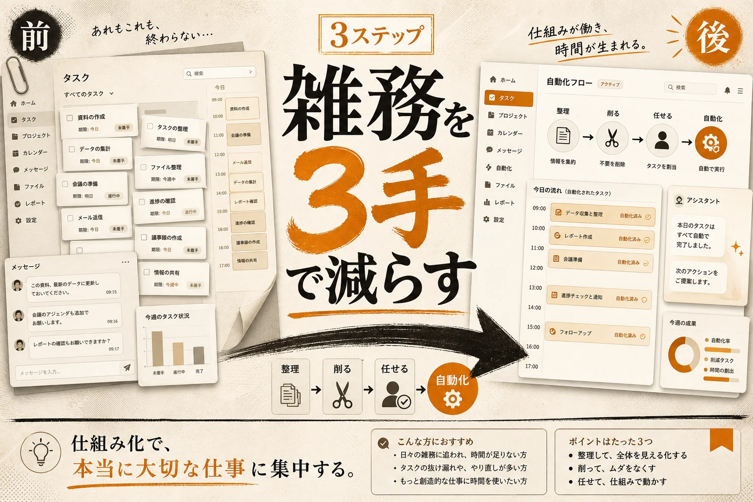 雑務とは？意味・具体例・線引きから、AIで減らす手順まで完全ガイド