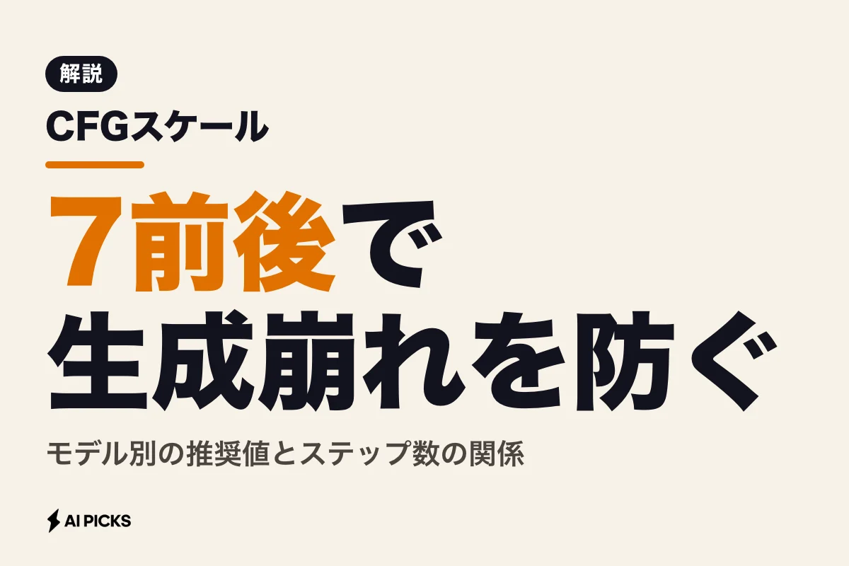 CFGスケールとは？プロンプト忠実度を操る仕組みと破綻を防ぐ推奨値設定