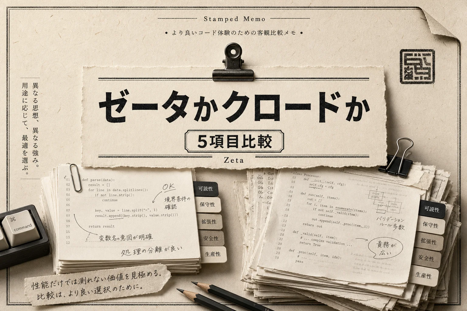 ZetaとClaudeを性能・コストの5項目で比較、選び方まで (2026年版)