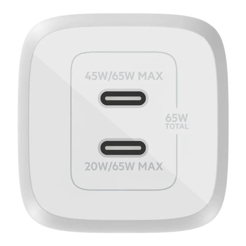 Belkin BoostCharge Pro 65W デュアルUSB-C GaN充電器 (WCH013) 写真2