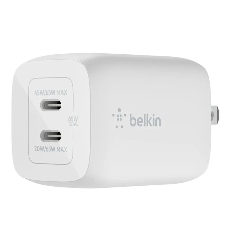 Belkin BoostCharge Pro 65W デュアルUSB-C GaN充電器 (WCH013)