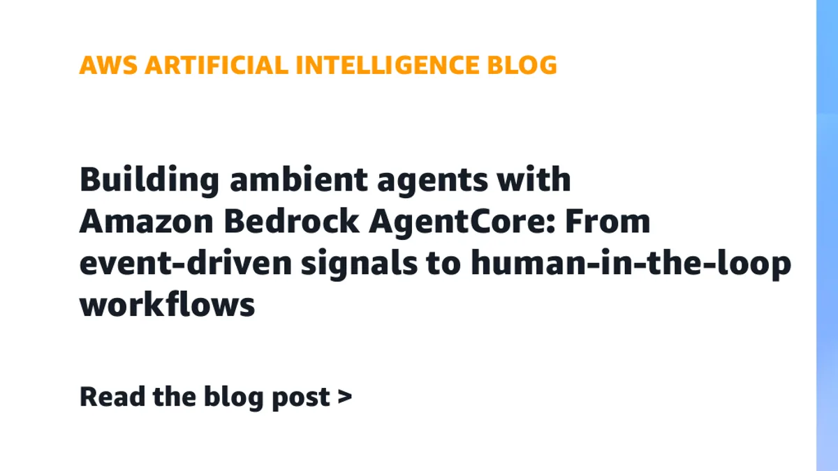 Amazon Bedrock、通知起点で動く自律エージェントの構築に対応 人の承認を挟む処理も実現