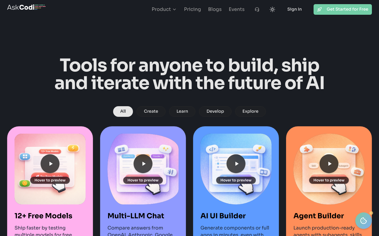 AskCodiの公式トップページ