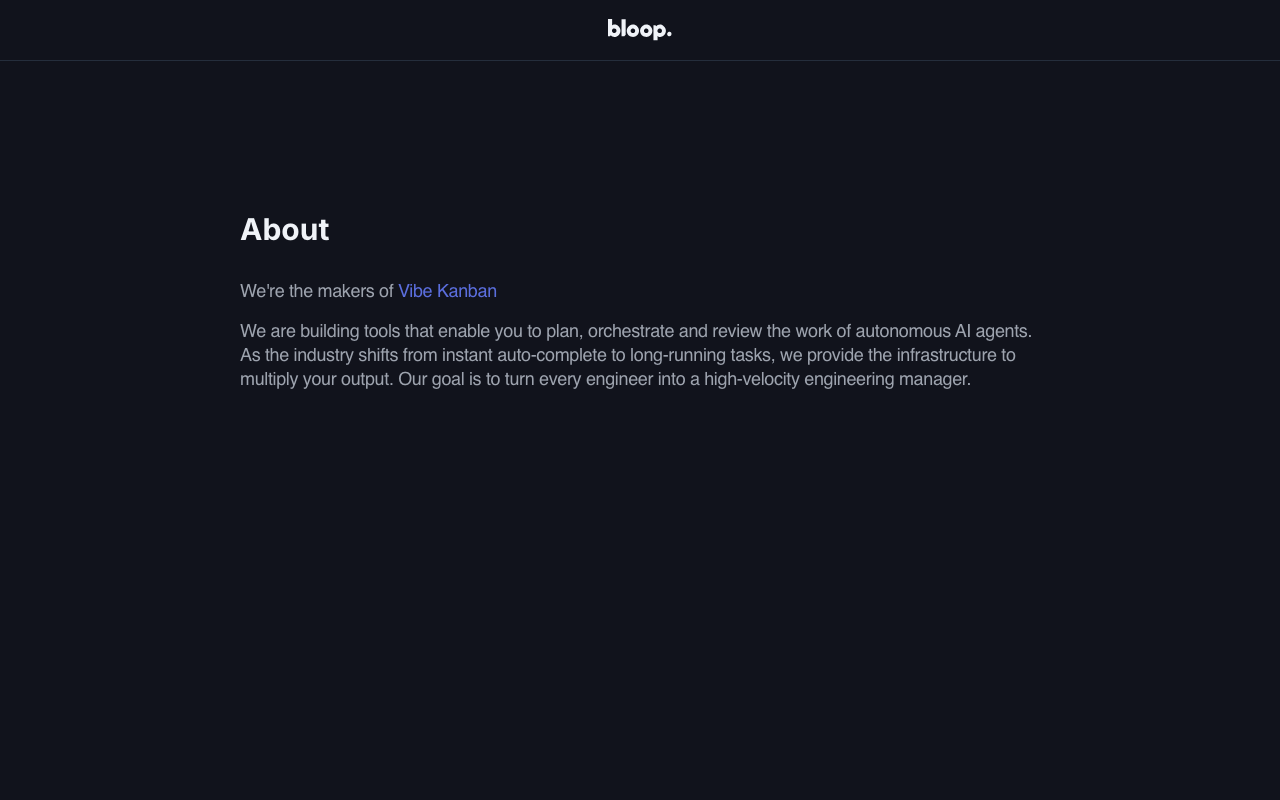 Bloopの公式トップページ