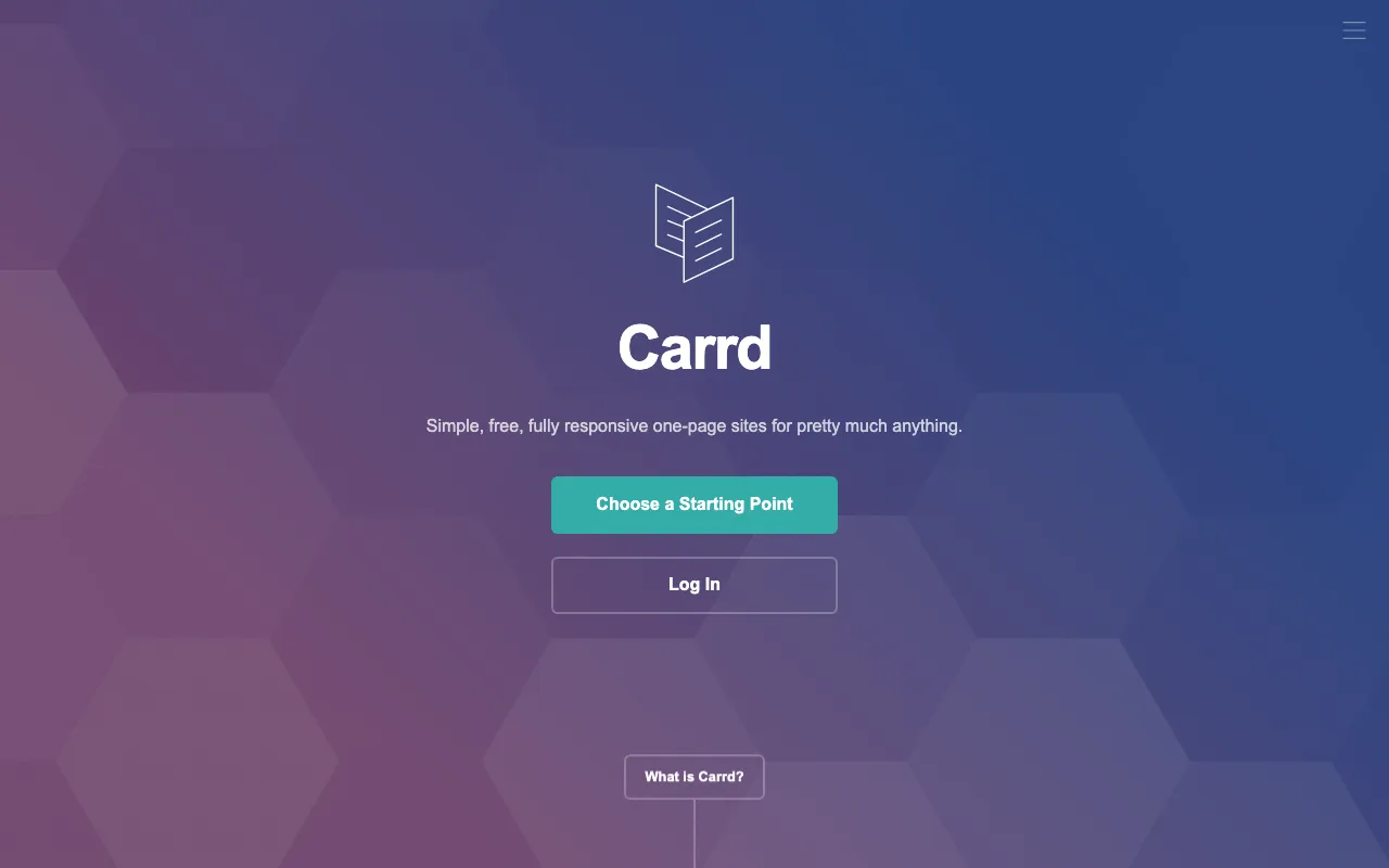 Carrdの公式サイトプレビュー