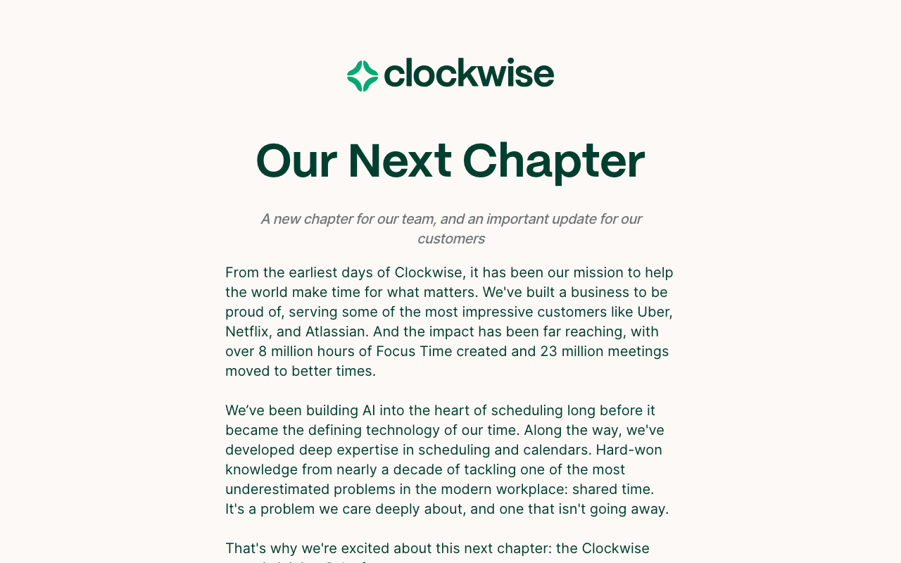 Clockwiseの公式トップページ
