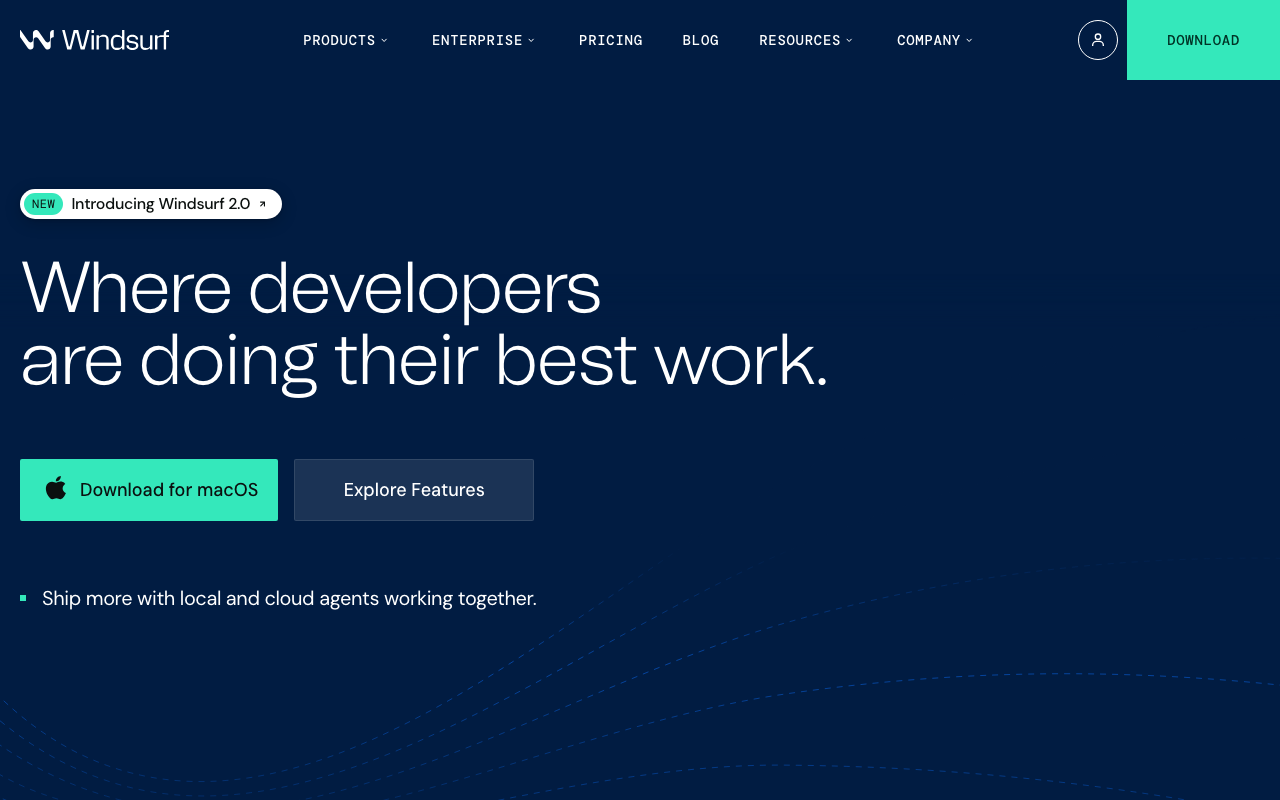 Codeiumの公式トップページ