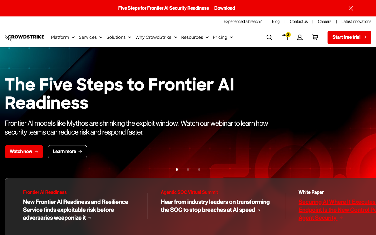 CrowdStrike Charlotteの公式トップページ