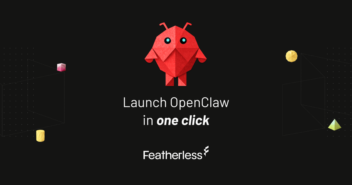 Featherless- Managed OpenClawの公式トップページ