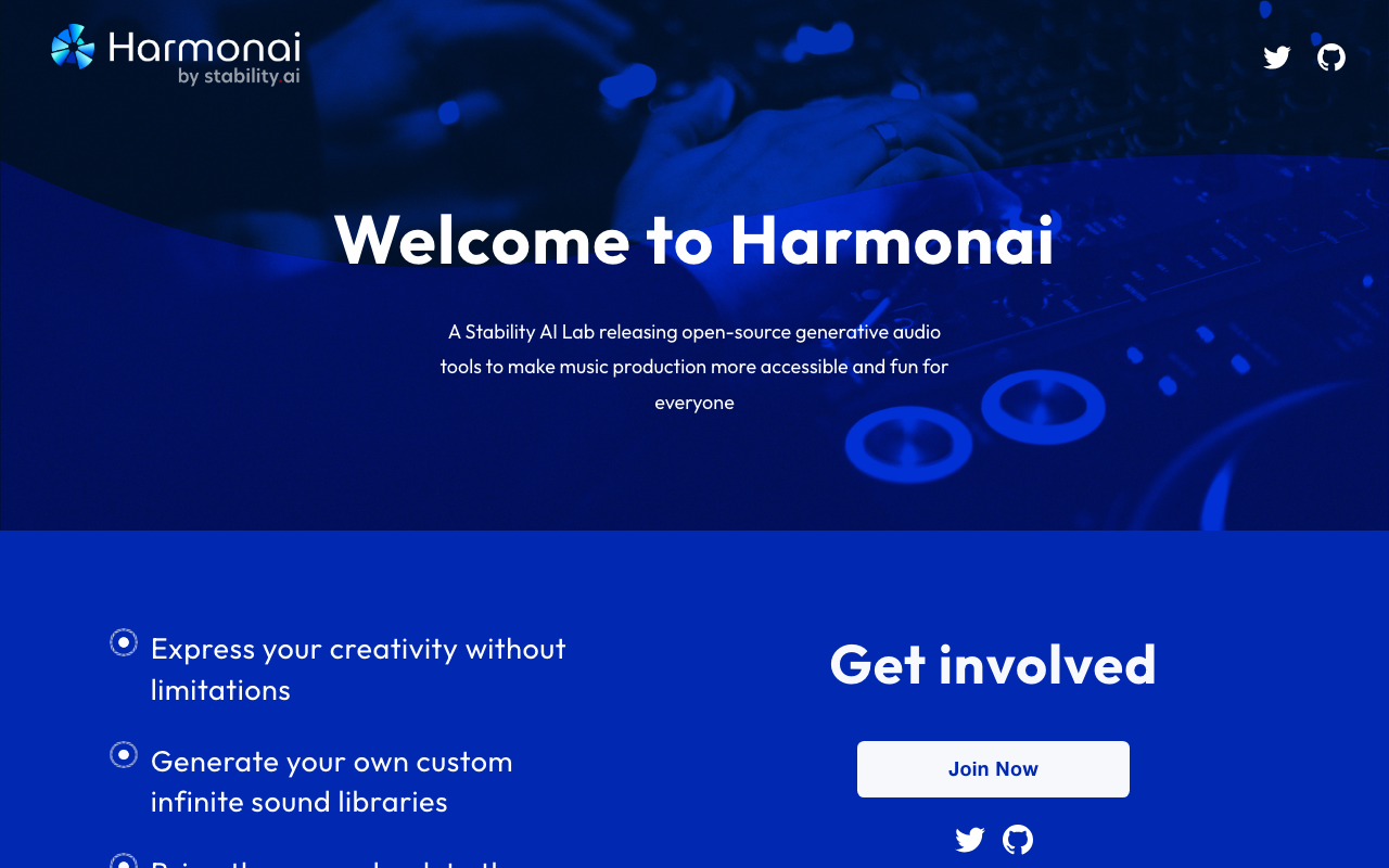 Harmonaiの公式トップページ