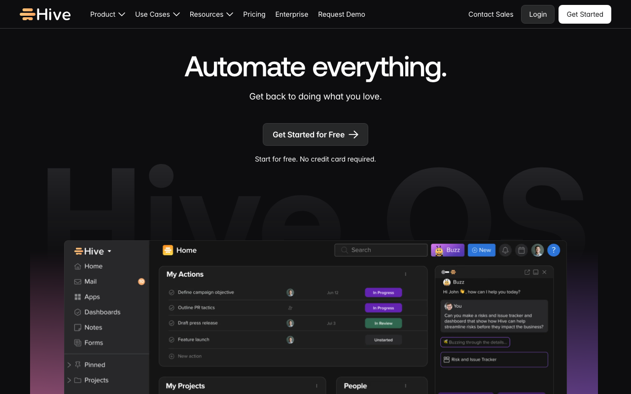 Hiveの公式トップページ