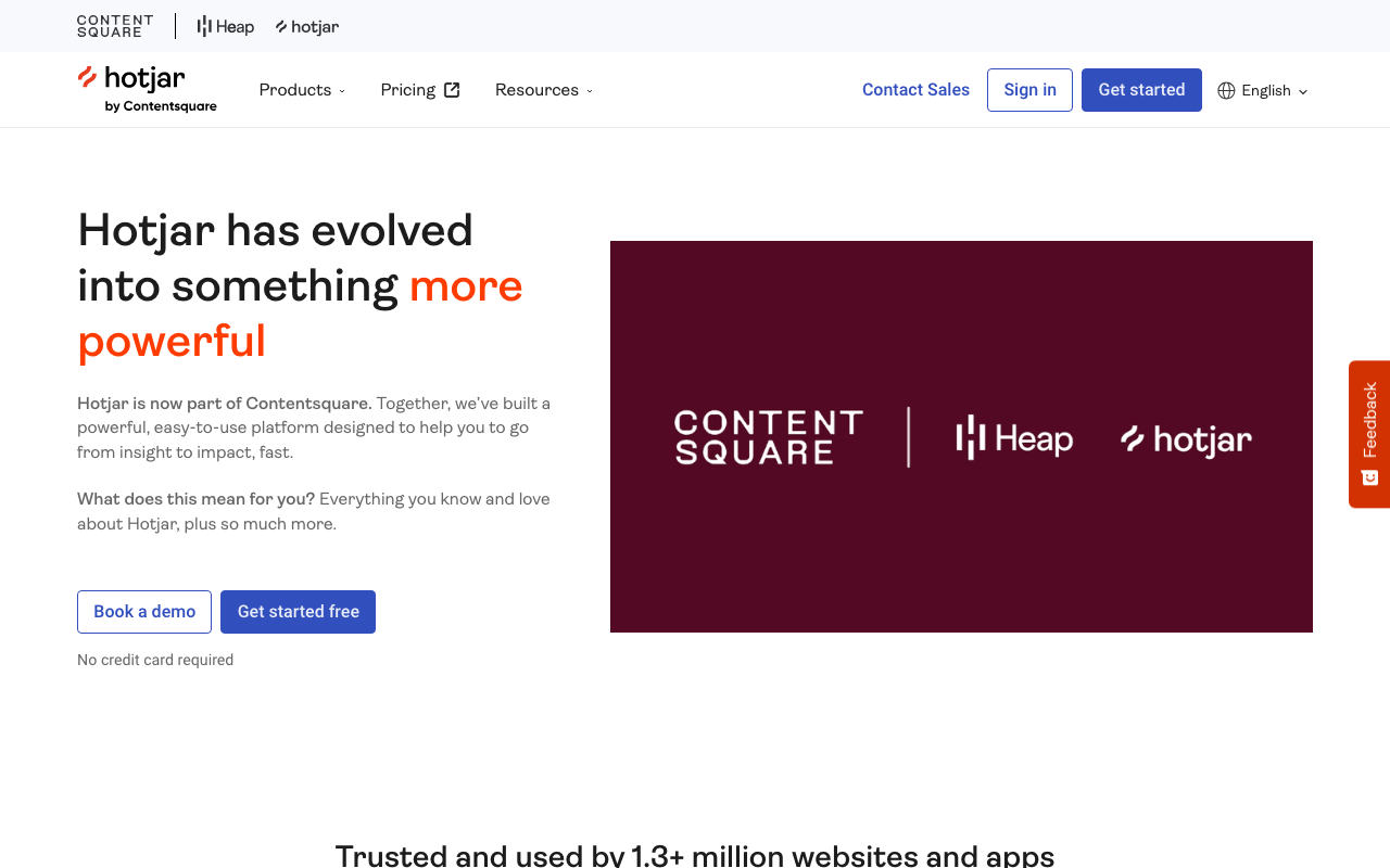 Hotjar AIの公式トップページ