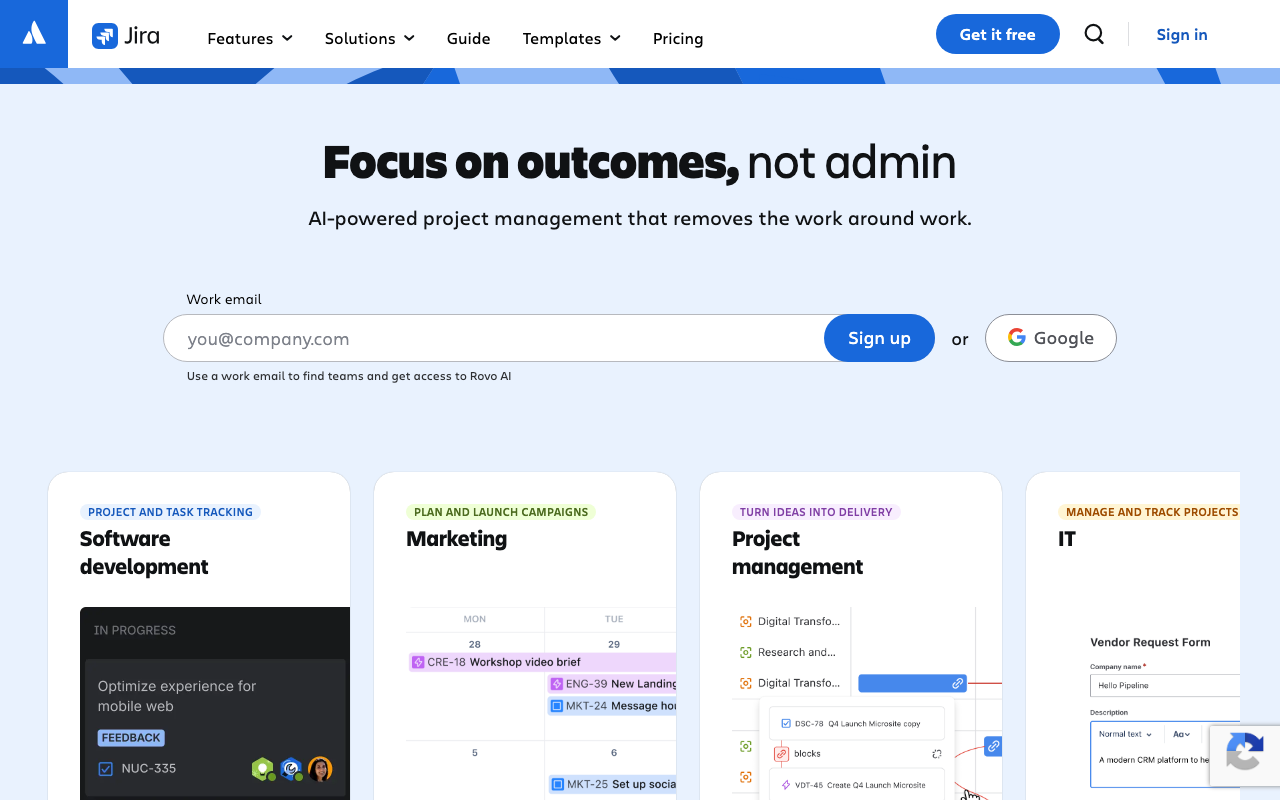 Jira AI (Atlassian)の公式トップページ