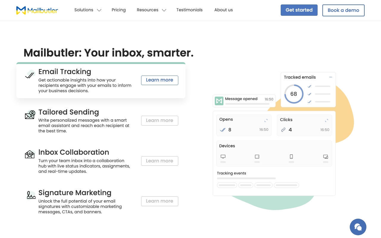 Mailbutlerの公式トップページ