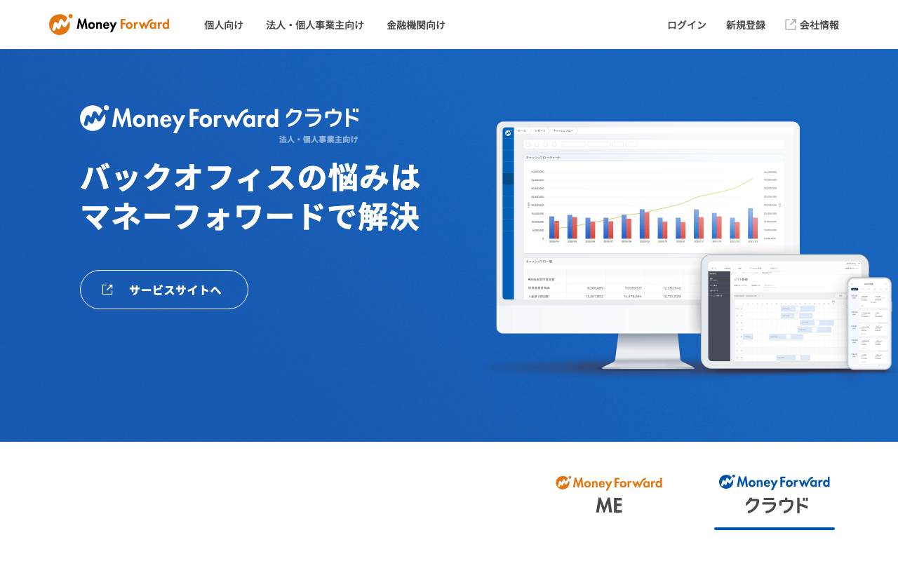 Money Forward AIの公式トップページ