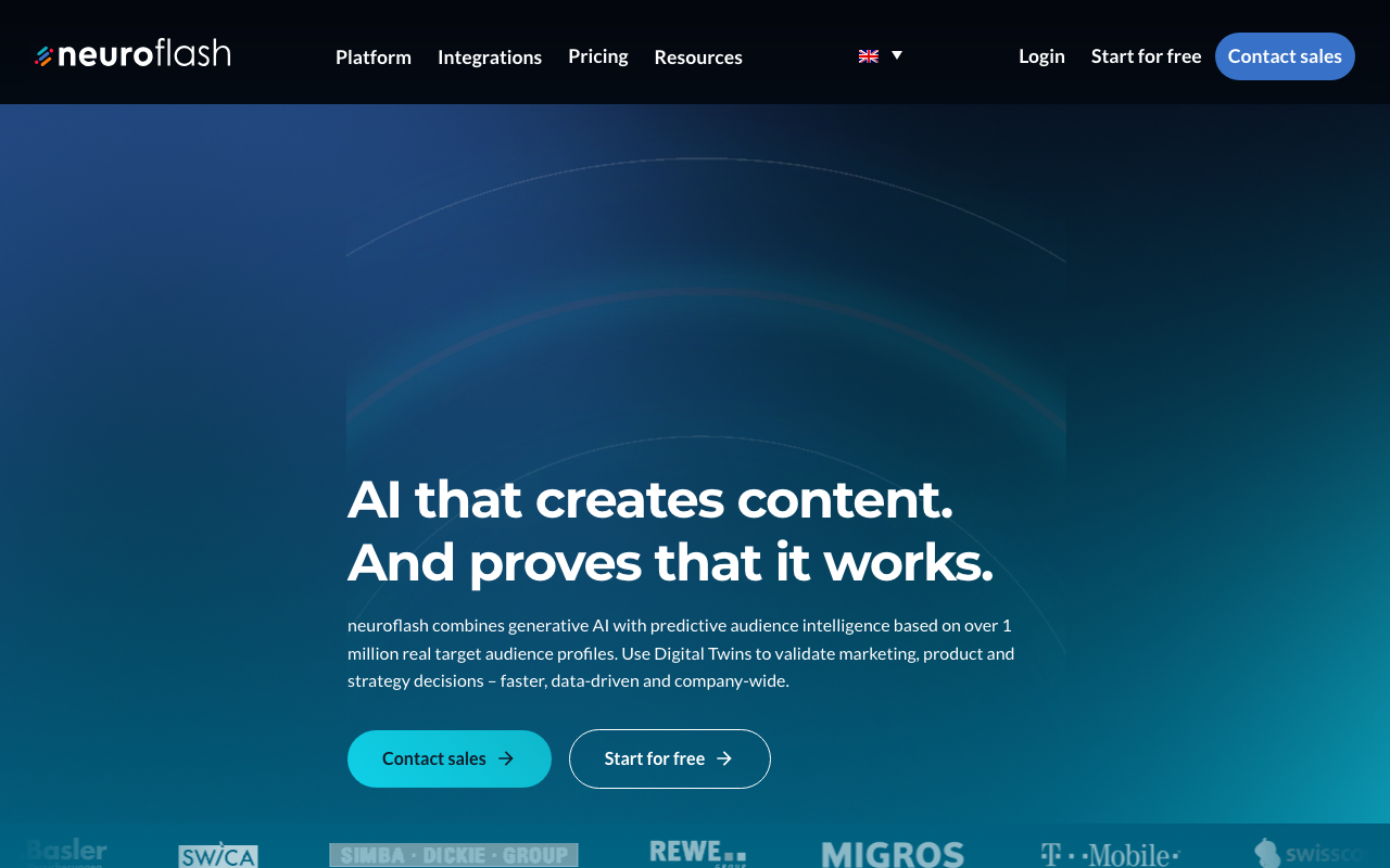 Neuroflashの公式トップページ
