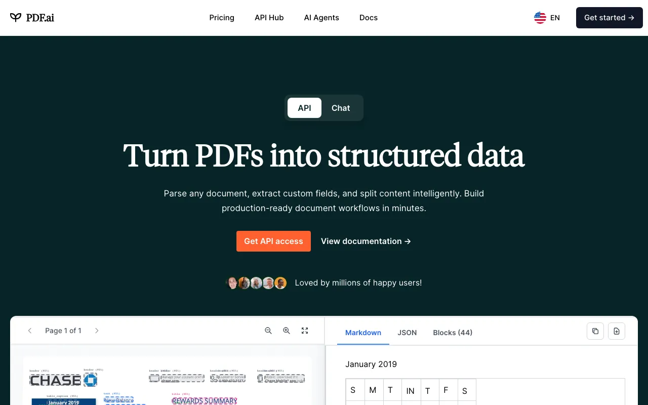 PDF.aiの公式サイトプレビュー