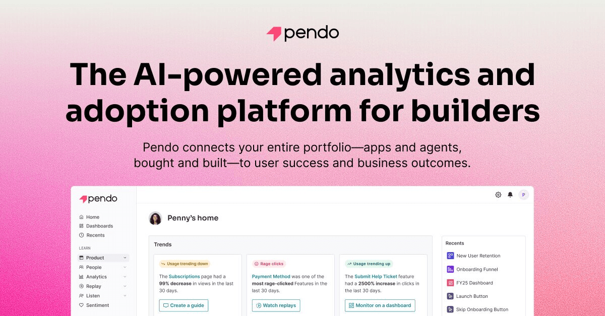 Pendo AIの公式トップページ