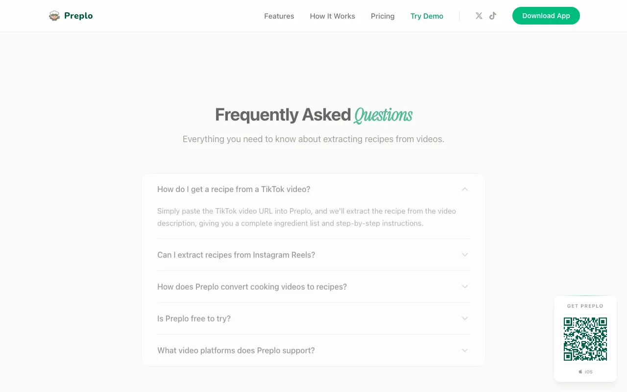 Preploの公式サイトプレビュー