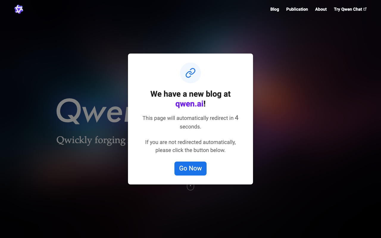Qwen 2.5の公式トップページ