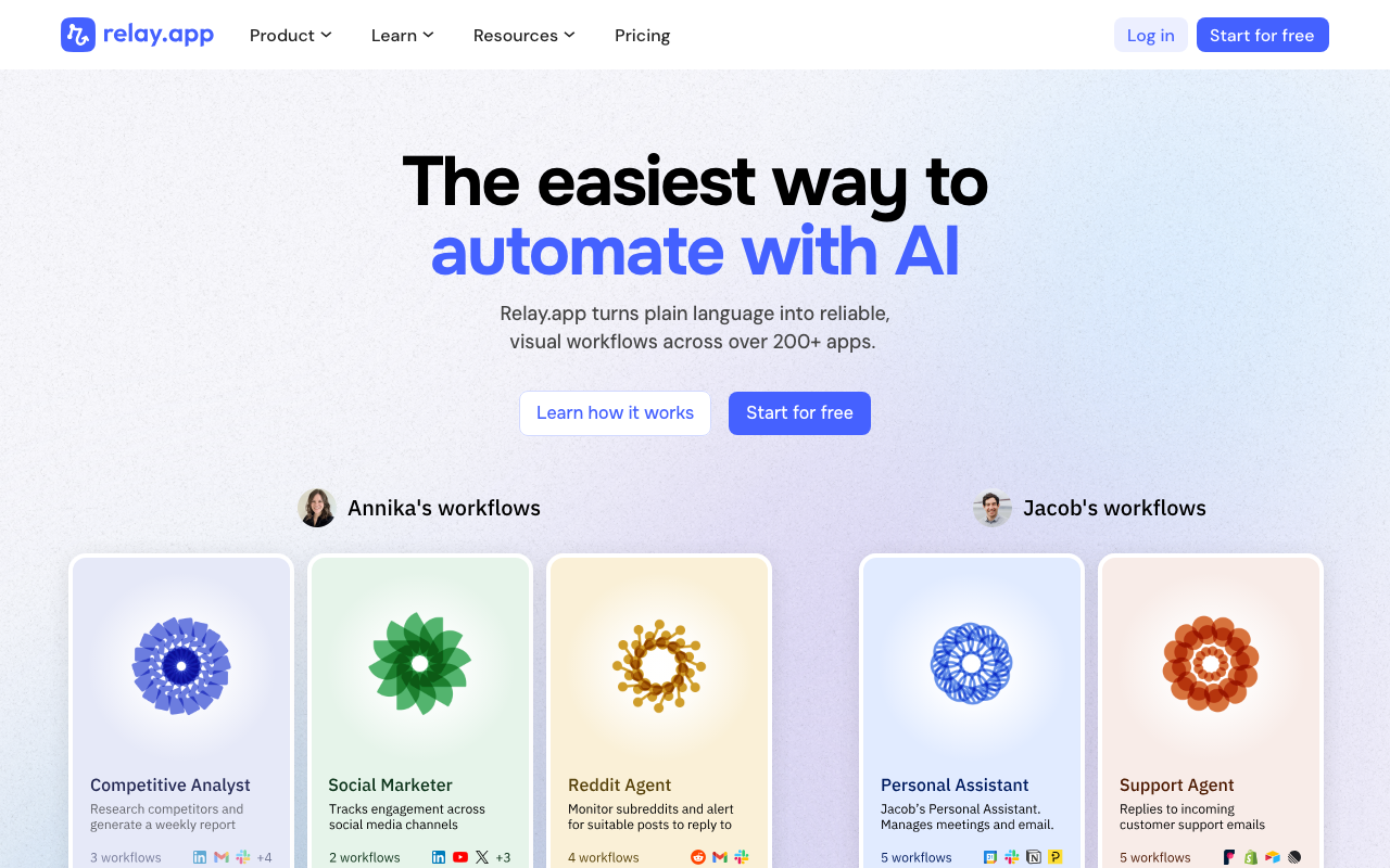 Relay.appの公式トップページ