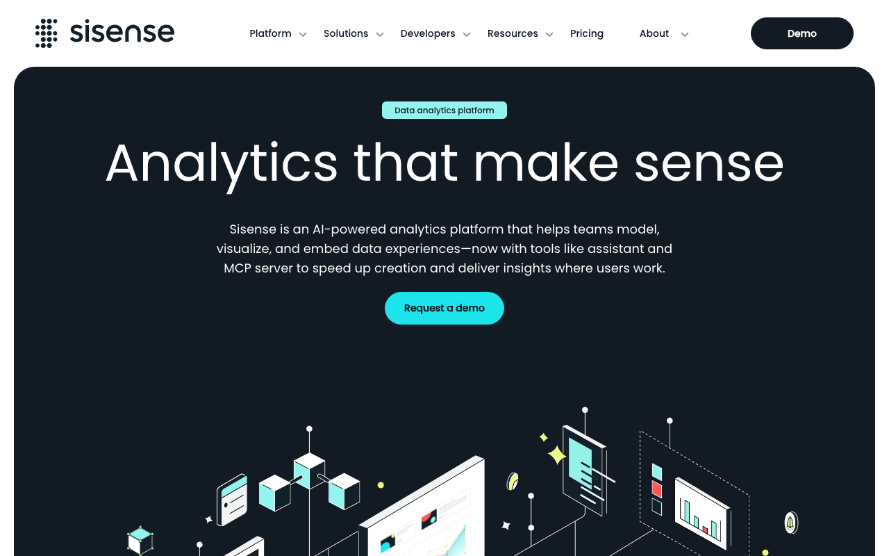 Sisense AIの公式トップページ