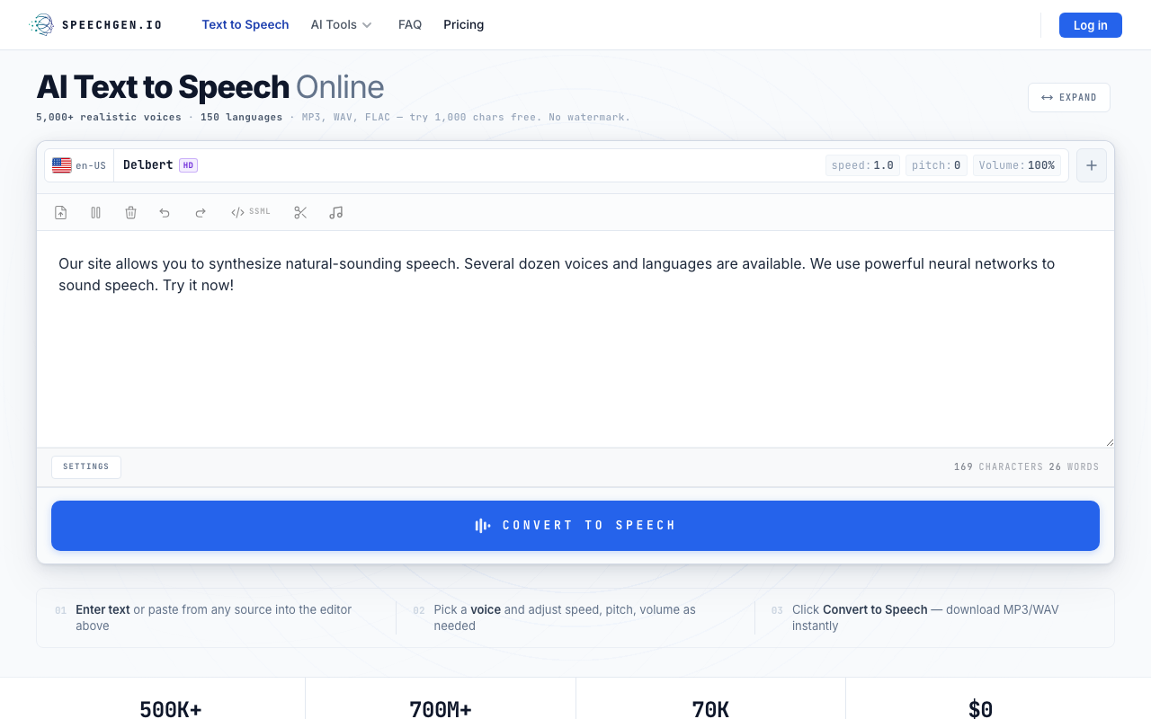 Speechgenの公式トップページ