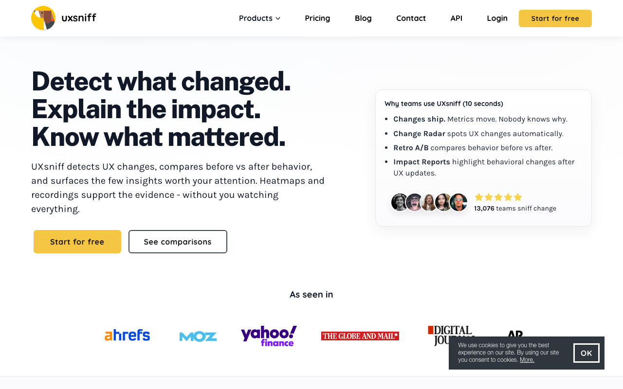 UXsniffの公式トップページ