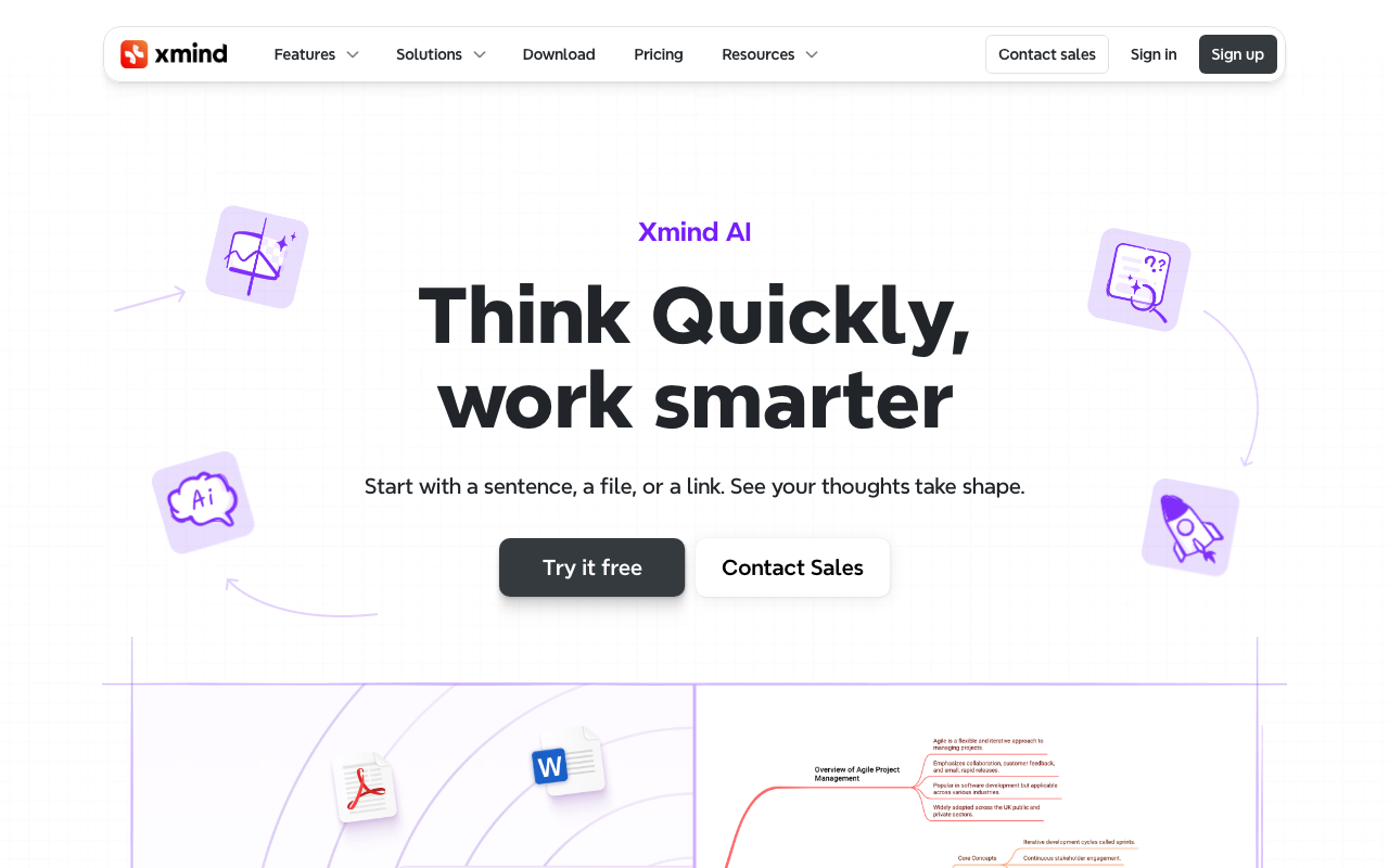 Xmind AIの公式トップページ